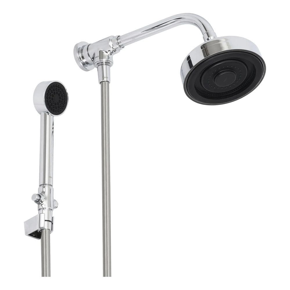 Ducha Redonda Cromada De Parede Com Chuveirinho Acqua - Deca Prateado