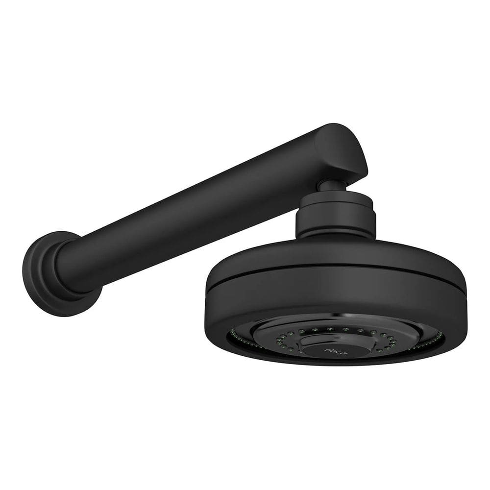 Ducha Redonda Preta Fosca De Parede Turbo Jato - Deca Preto