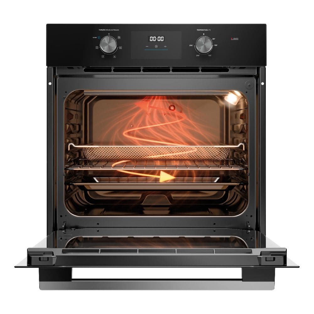 Forno Eletrico Embutir 68l Preto 220v Grill Cook - Midea 220v Preto
