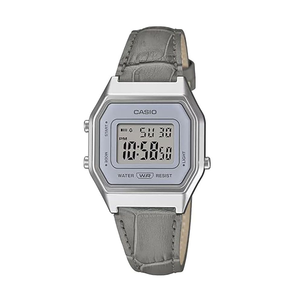 Relógio CASIO feminino prateado digital LA680WEL-8A2DF