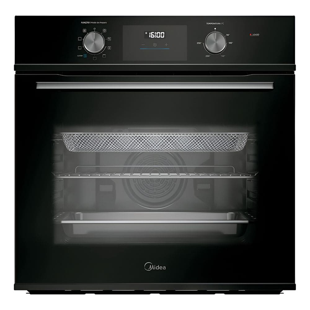 Forno Eletrico Embutir 80l Preto 220v Grill Cook - Midea 220v Preto