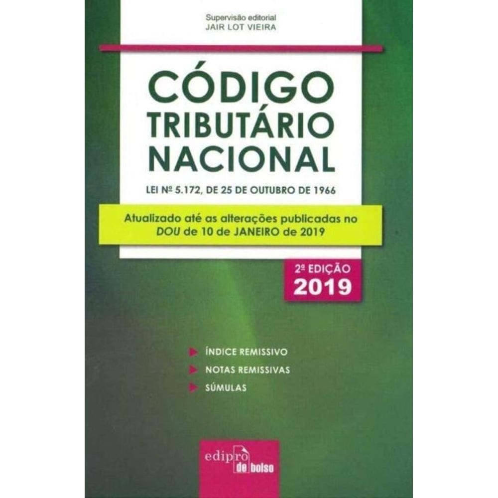 Código Tributário Nacional - 02Ed/19 - Mini