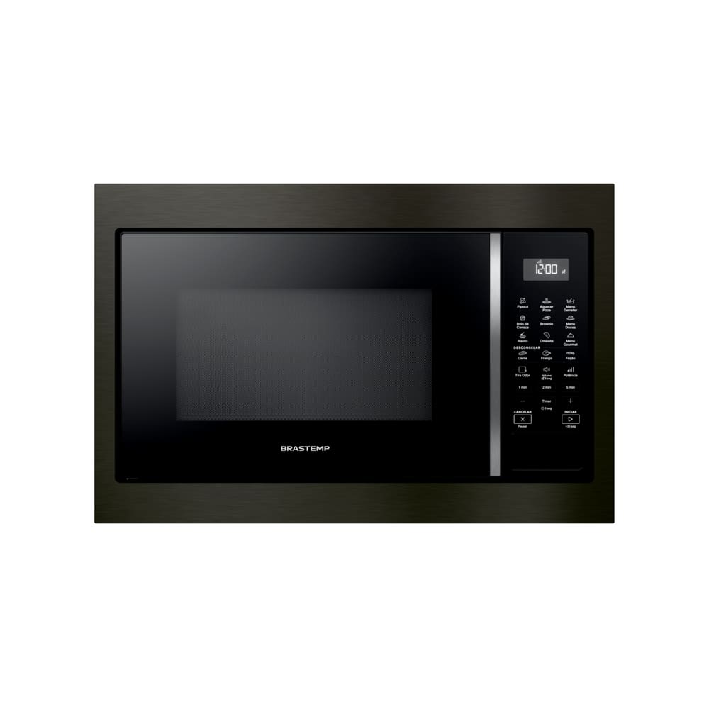 Micro-ondas 32L Black Inox de Embutir 127V (110V) Eclipse Collection BM146APANA Brastemp