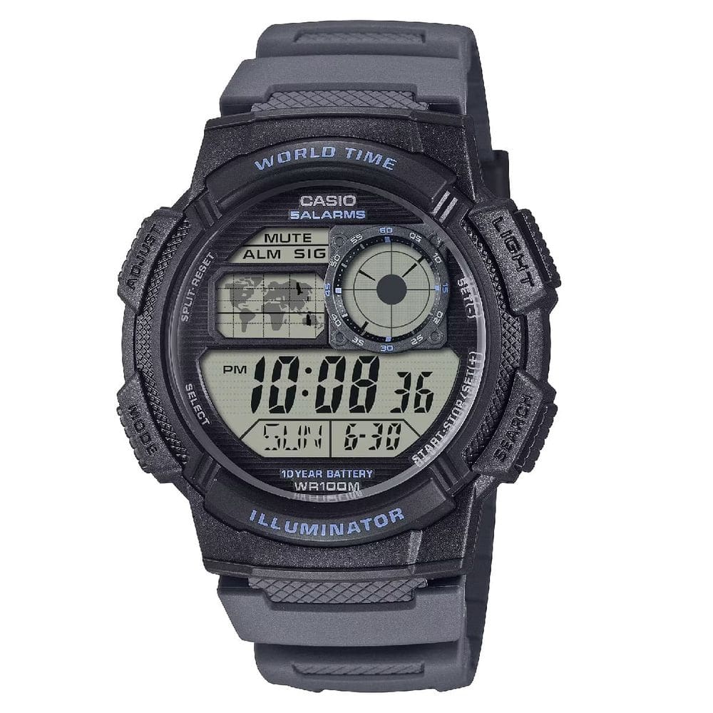 Relógio CASIO masculino digital world time AE-1000W-8AVDF