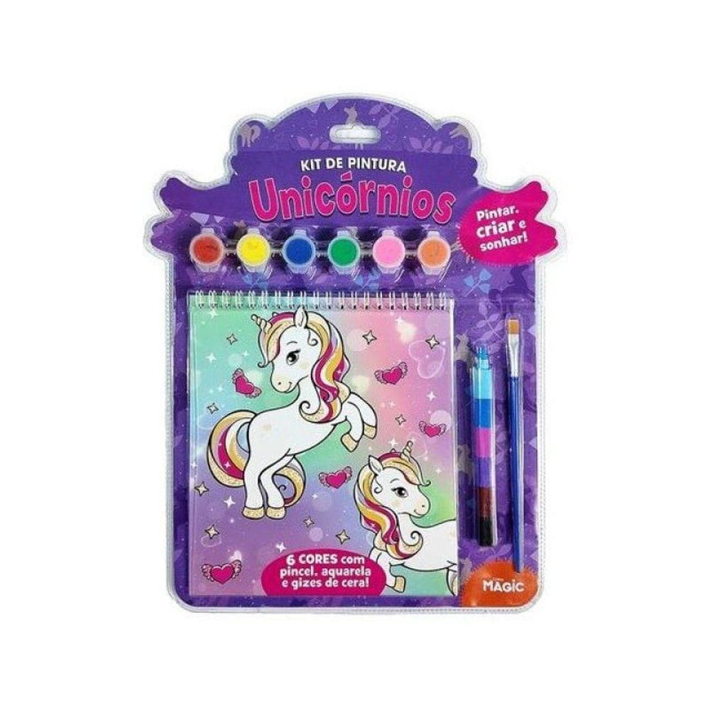 Kit De Pintura Unicórnios - Pintar, Criar E Sonhar