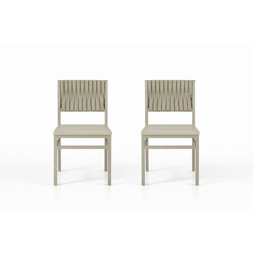 Kit 2 cadeiras externa corda náutica pérola Milon Solare