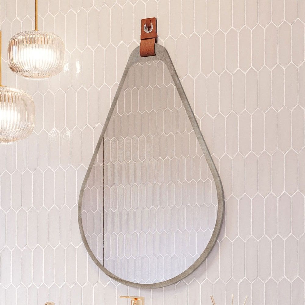 Espelho Decorativo Gota 100% Mdf Cimento - Mgm Móveis