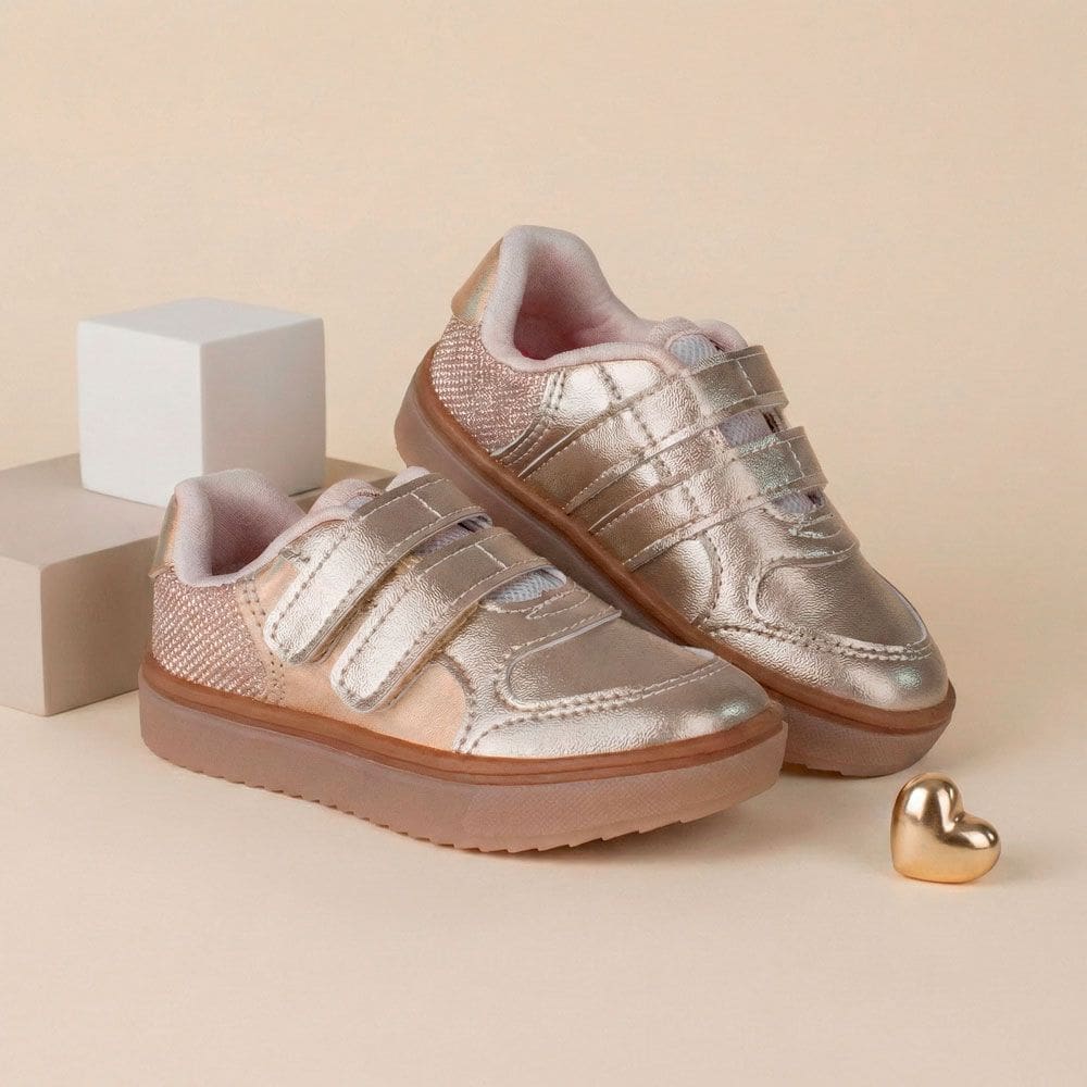 Tênis Menina Kidy Happy Ouro