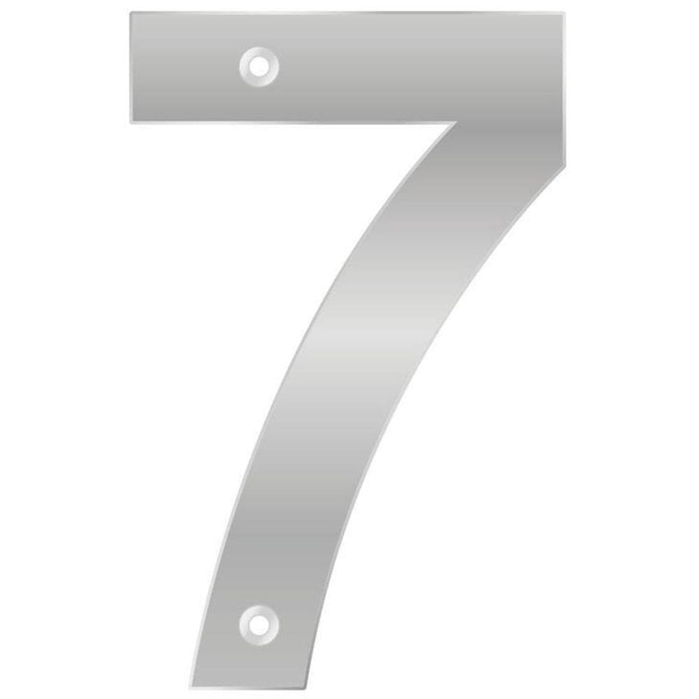 Número para Casa Bemfixa, Sete, Prata