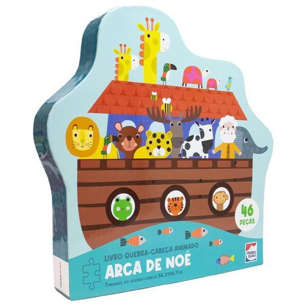Livro Quebra-Cabeça Animado: Arca de Noé