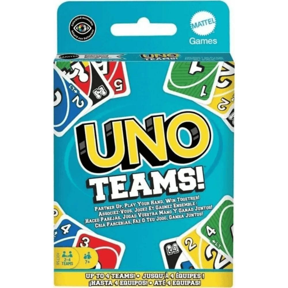 Jogo de Cartas Barulho Uno Teams! Ideal para Diversão em Grupo e Trabalho em Equipe Mattel