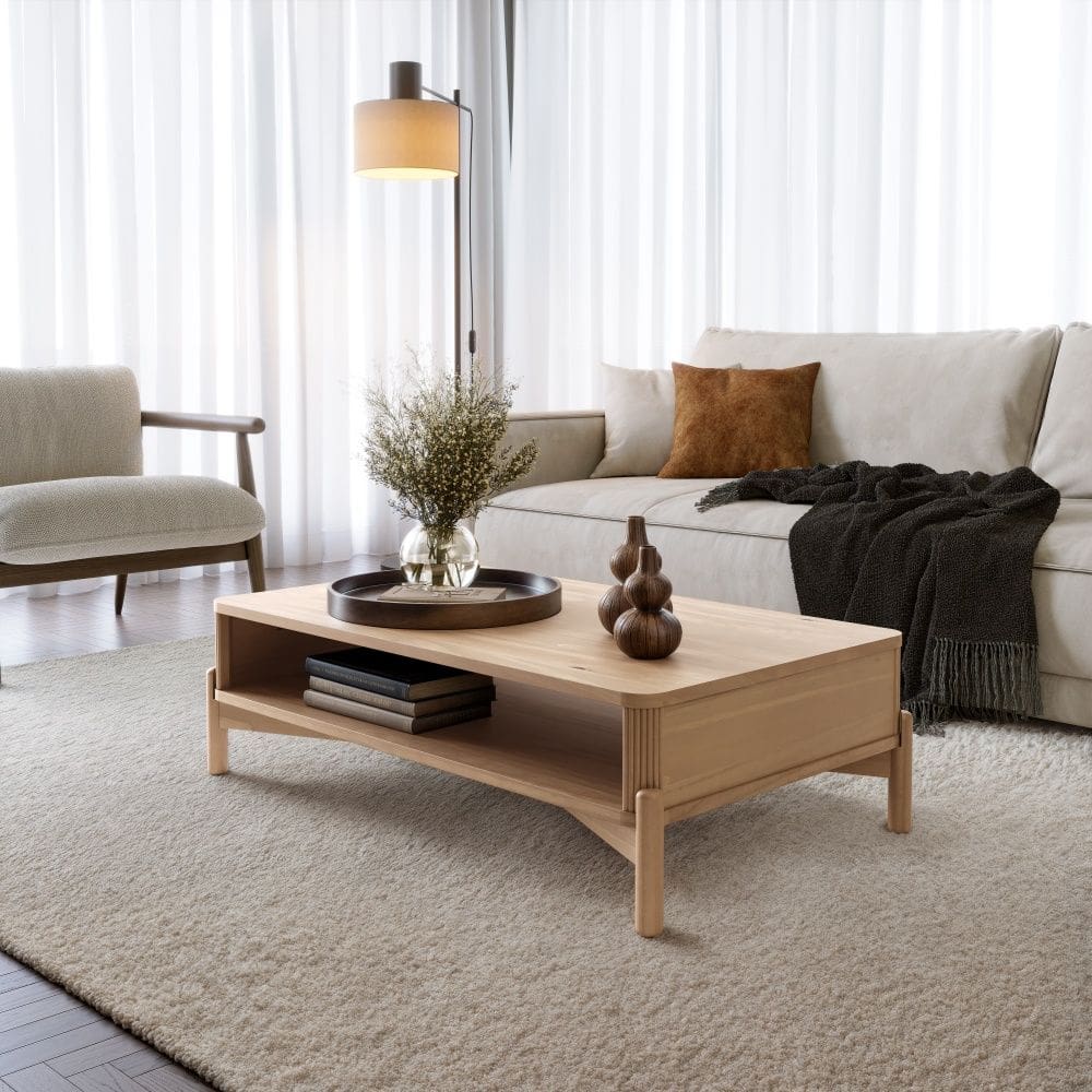 Mesa de Centro 3314U Nest de Madeira Maciça Tauari Finestra