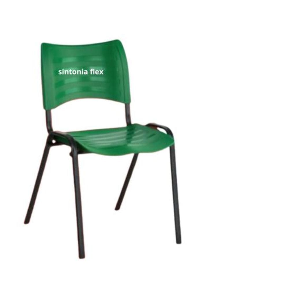 cadeiras iso fixa desmontável empilhavel - recepção - sala de espera - cor verde