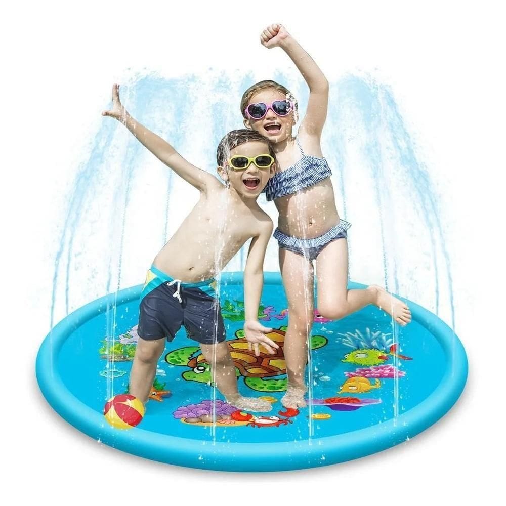 Piscina Infantil Com Chafariz Brinquedo Agua Tapete Inflavel