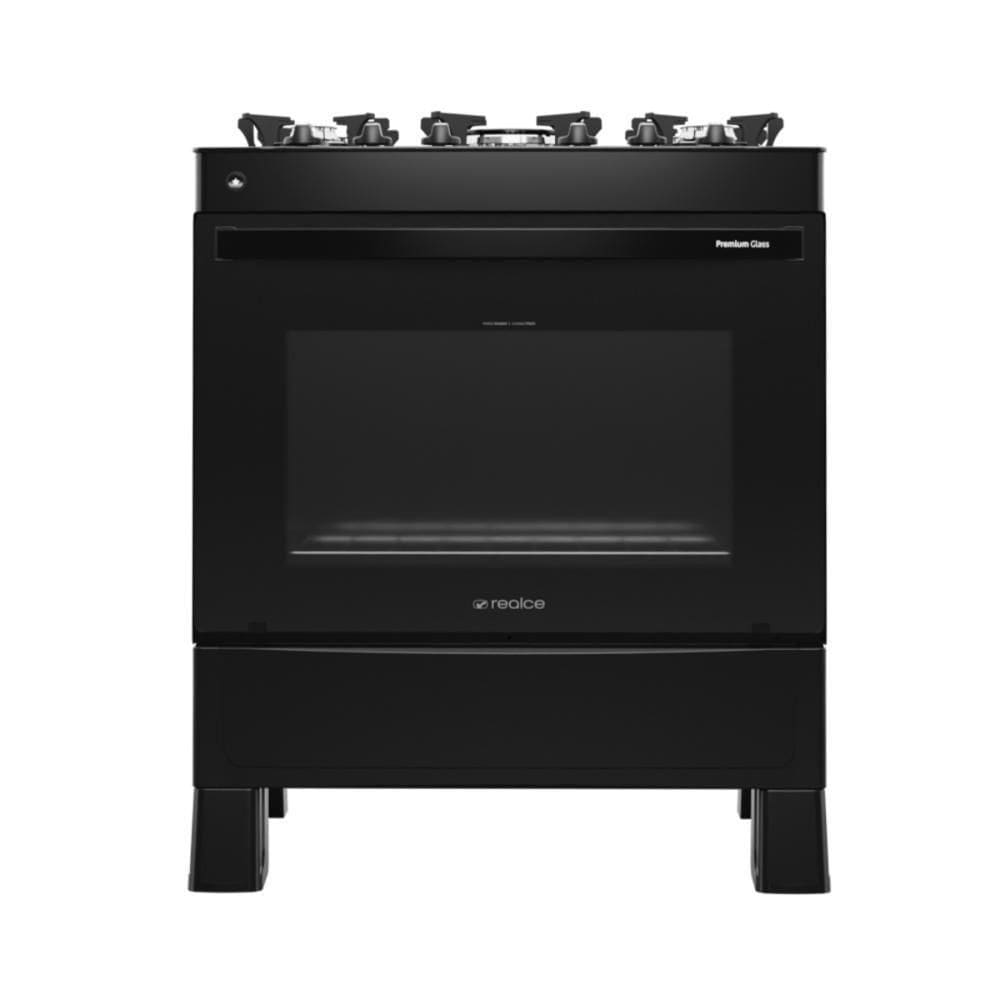 Fogão 5 Bocas A GásPremium Glass Realce CR230 PretoBivolt