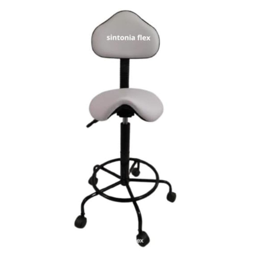 Cadeira mocho sela alta 65 min. 75 max. corano branco