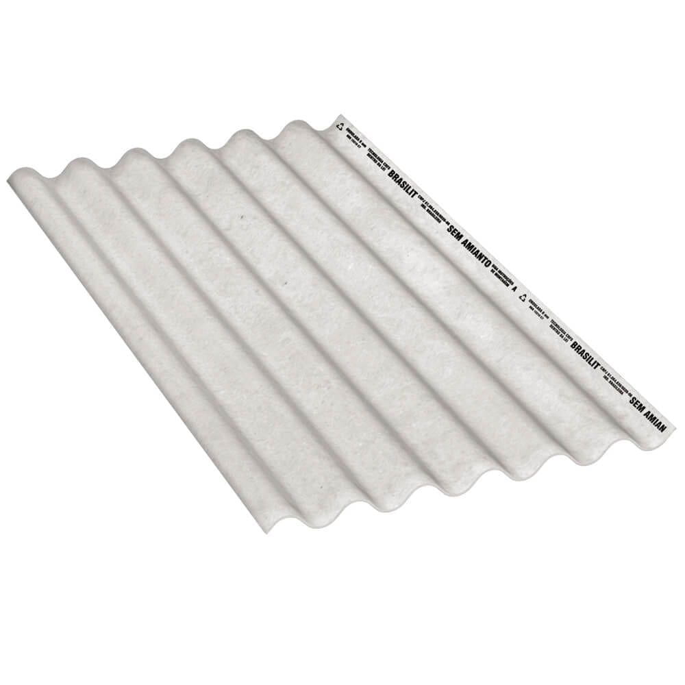 Telha de Fibrocimento Ondulada 6 mm 1,53 x 1,10 Metros - BRASILIT