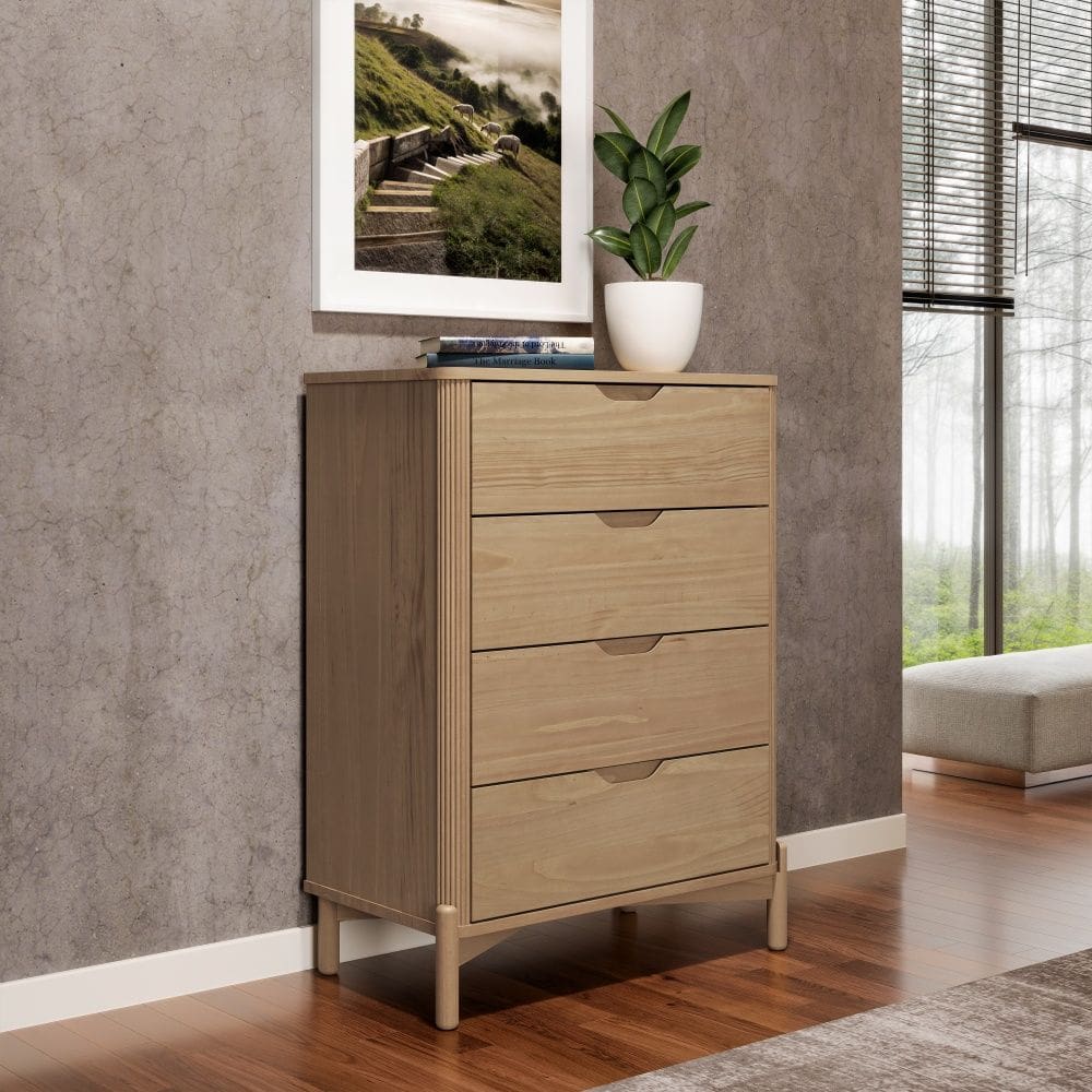 Cômoda Madeira Maciça 3301U Nest com 4 Gavetas Tauari Finestra