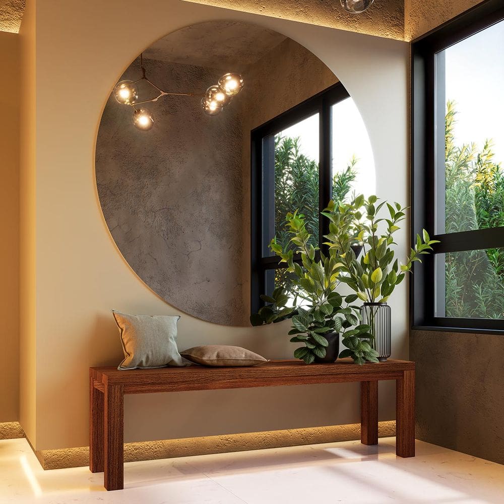 Banco Nature Madeira Pinus Rústico Escuro