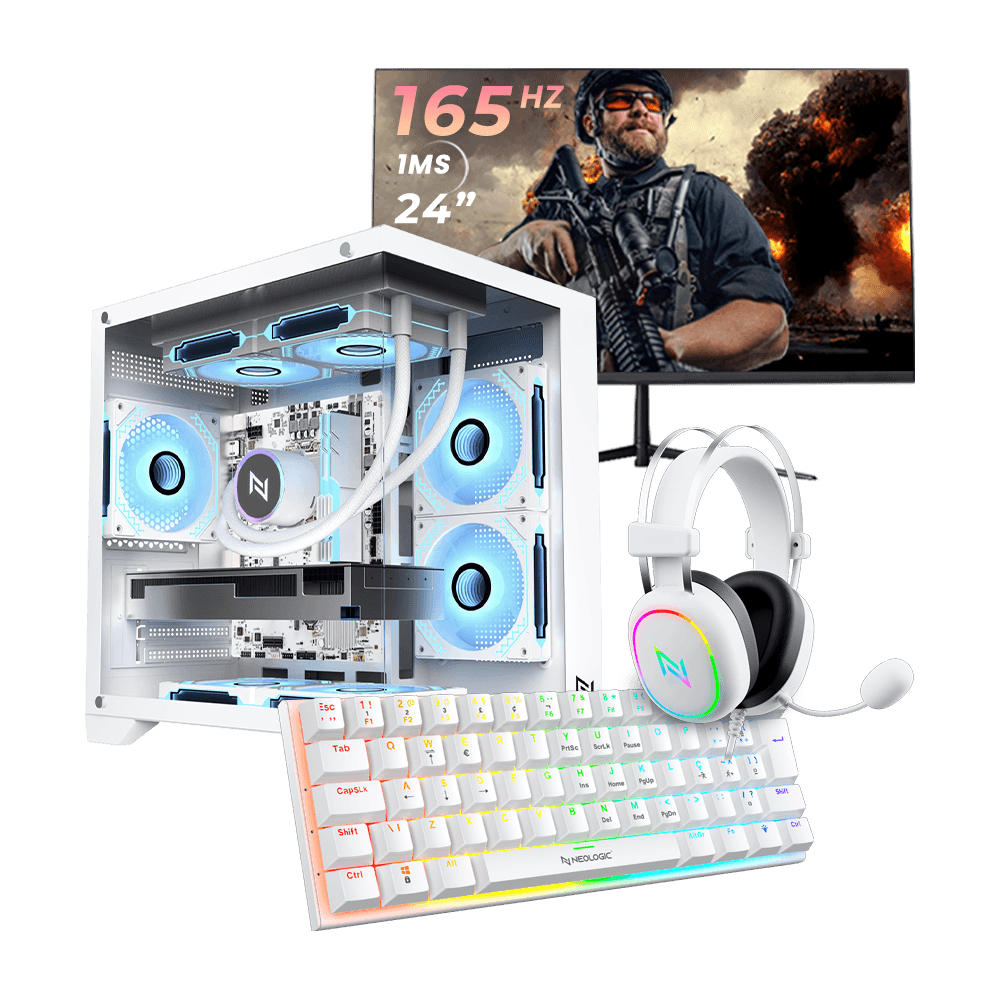 Pc Gamer Full White Ryzen 5 5600GT, 16GB 3200Mhz, (Radeon Vega 7 Integrado), A520M, SSD 480GB, 500W 80 Plus, NLI89952