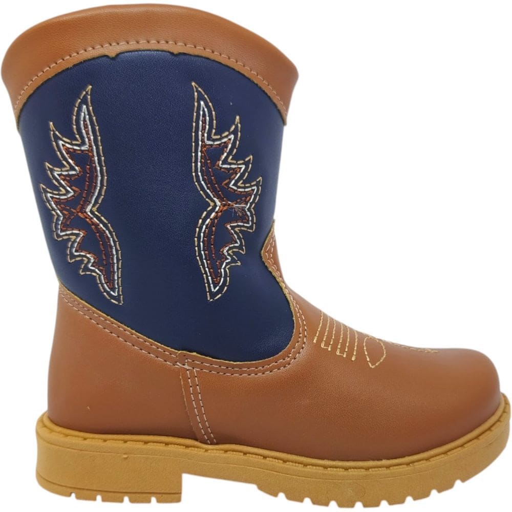 Bota Infantil Menino Country Casual Dia a Dia Passeio Fazenda Sítio Campo com Zíper Conforto Unipasso 233.01