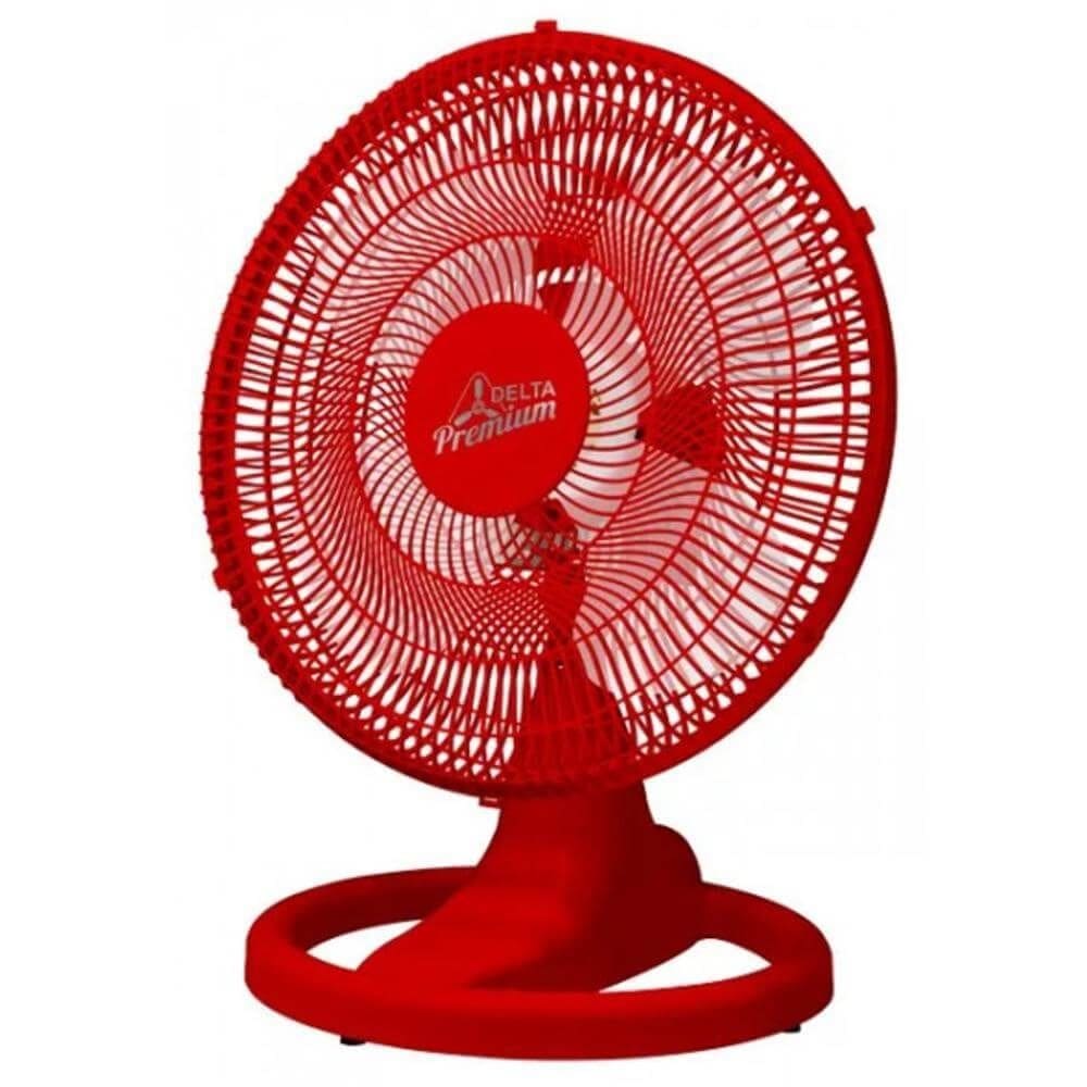 Ventilador Oscilante de Mesa e Parede Vermelho 50cm Bivolt 170 Watts - 675435 - VENTI DELTA