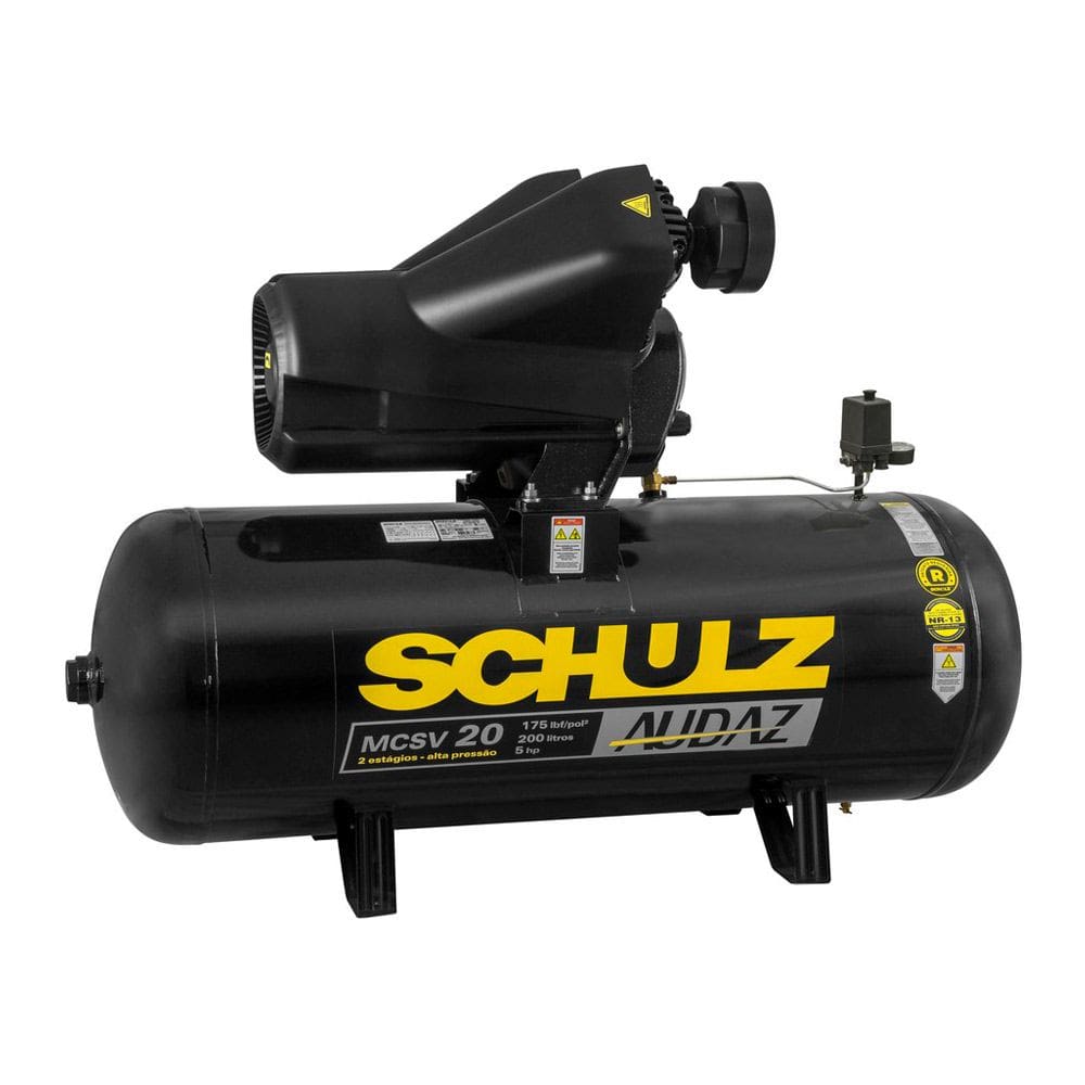 Compressor Ar 20 Pés Trifásico 220/380V 175PSI Audaz MCSV20/200 Schulz