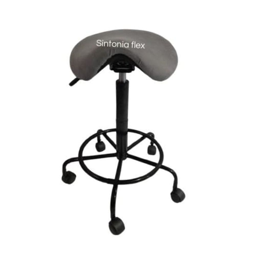 Cadeira mocho sela alta tatoo e cílios 65cm 75cm suede cinza