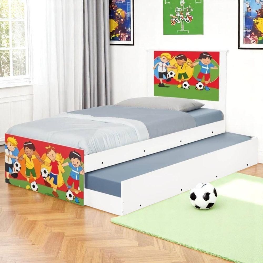 Bi Cama Infantil Solteiro 195cm X 96cm Kmteb Time D- Sonhos