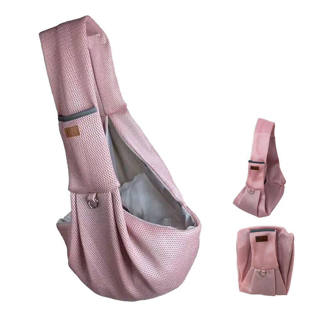 Bolsa Canguru Transporte Gato Cachorro Pet Animal Malha Resistente Tira de Ombro Confortavel Tecido Respiravel