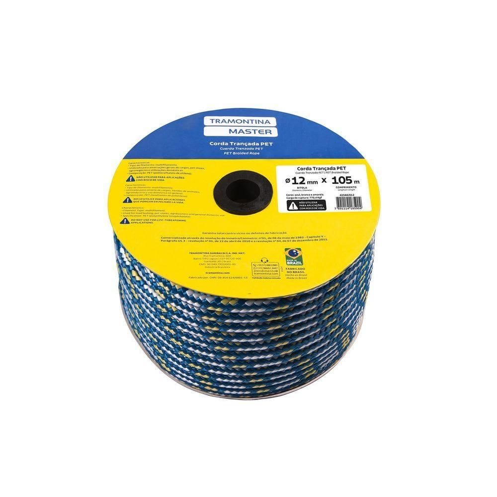Corda Trançada Pet 12mm Tramontina Master 770,4kgf