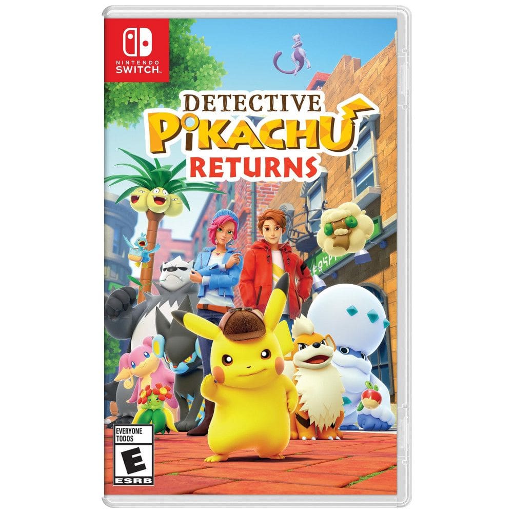 Jogo Detective Pikachu Returns Nintendo Switch aventura investigativa em Ryme City com Pikachu falante e Tim Goodman, suporte Switch