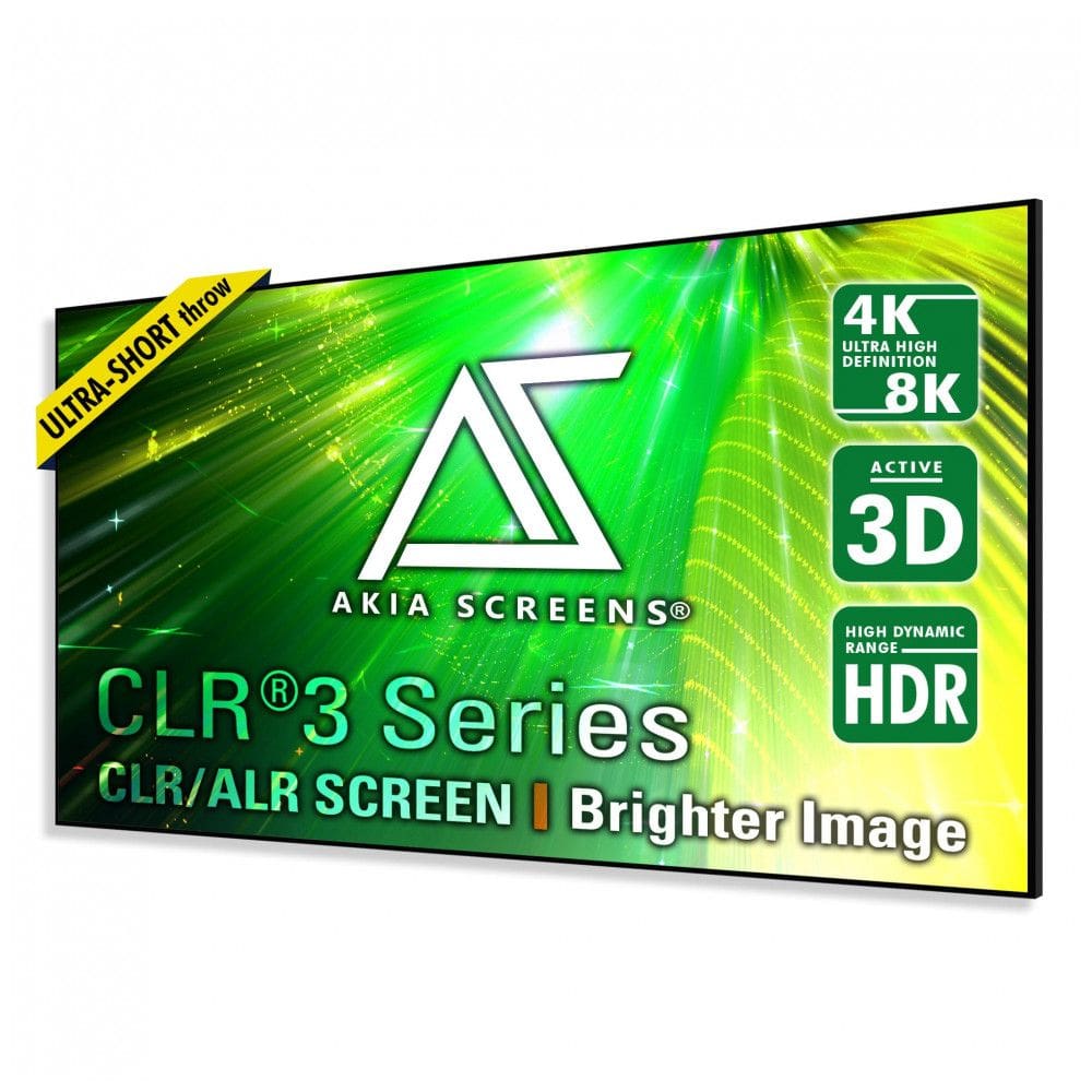 Tela de projeção fixa ALR 103” Akia Screens cinza 16:9 CLR3 4K 8K 3D para projetor ultracurto