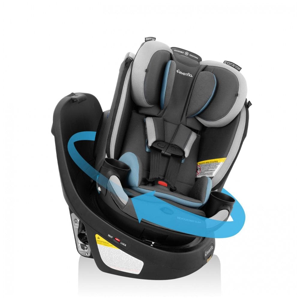 Cadeira para Carro 2em1 Rotativa Evenflo Revolve360 Slim Stow Azul Compacta Rear-Facing Forward-Facing