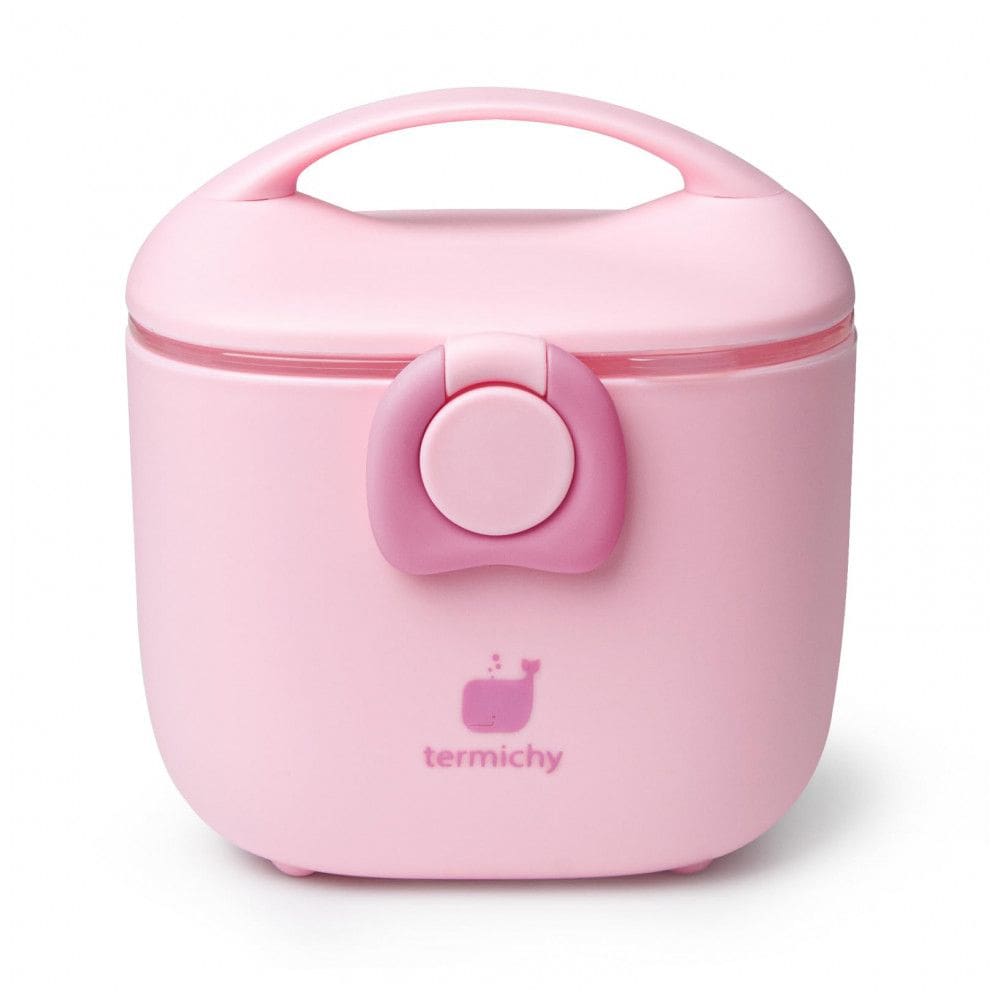 Dispenser Fórmula Bebê Termichy Rosa Claro Portátil com Alça e Colher 250g