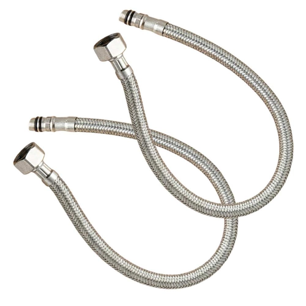 Engate Rabicho Misturador Par 80cm Monocomando Grande Flexível Mangueira Torneira Água Quente Fria Pia Banheiro Cozinha