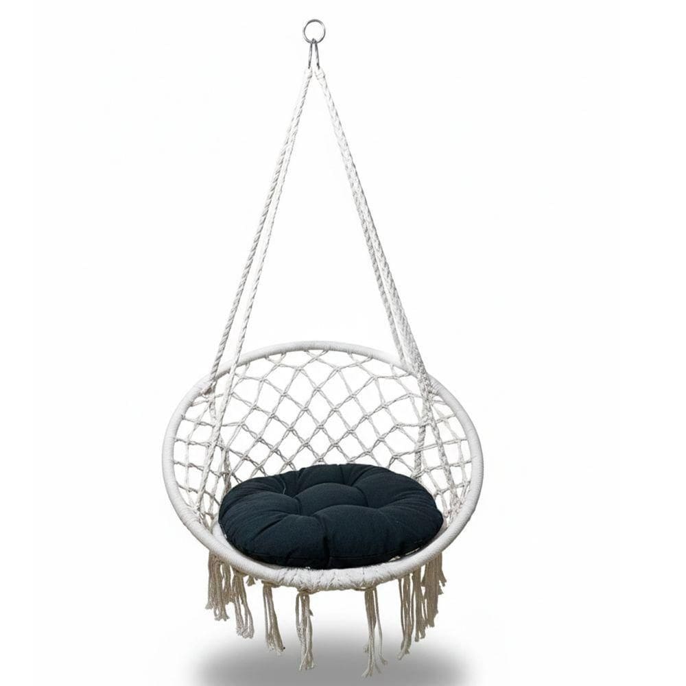 Rede Cadeira de Balanço Suspensa SU 3630 SU ESTO3 Metal com Encosto 120KG Bege