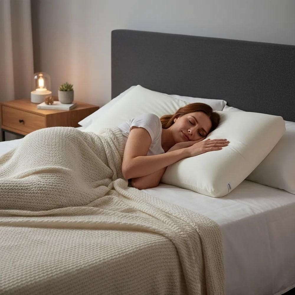 Travesseiro Nasa Alto Confort 50 X 70CM Tradicional Espuma Visco 13CM Bege