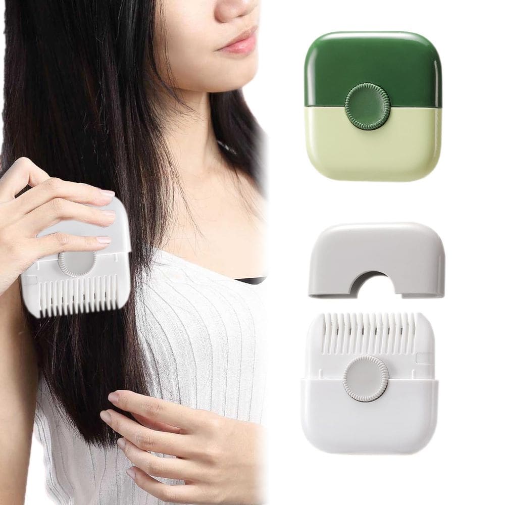 Aparador de cabelo 2 em 1 com pontas duplas QIYUDA para mulheres (2 unidades)