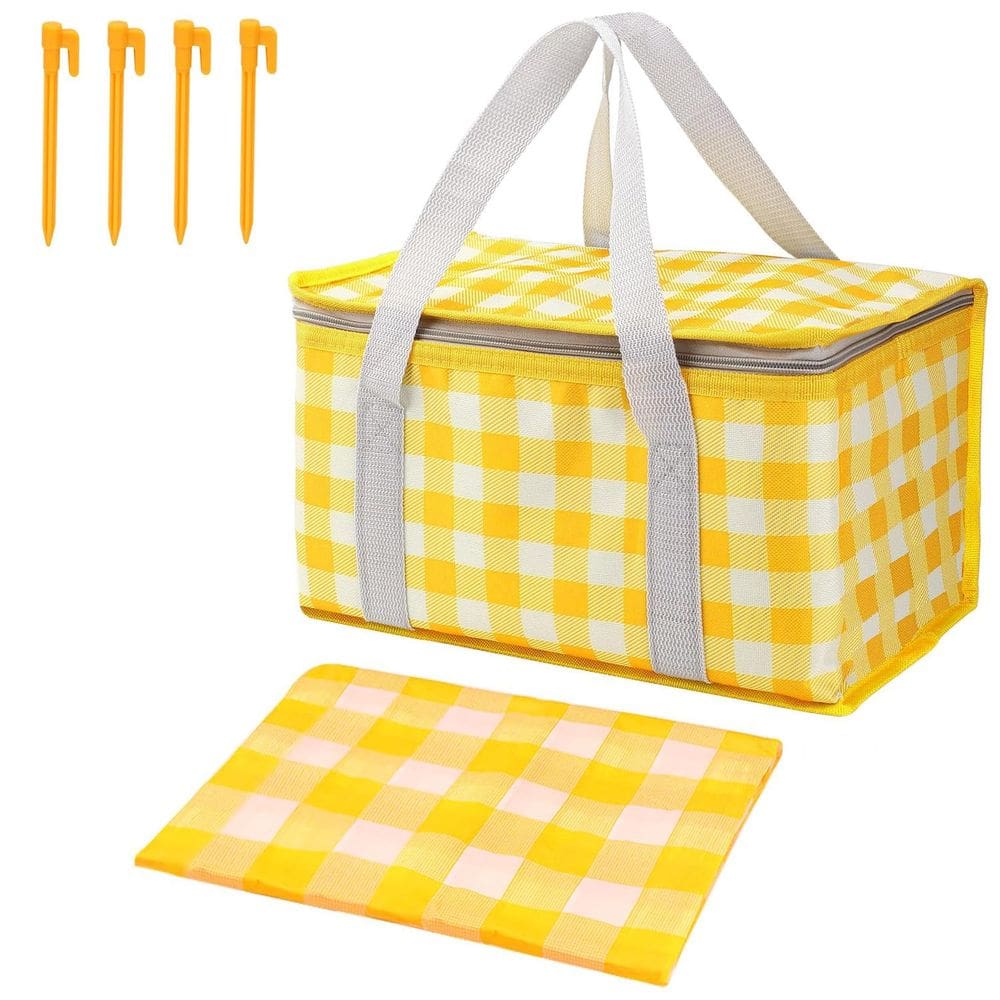 Bolsa Térmica para Piquenique Dobrável Zisqerts Amarela