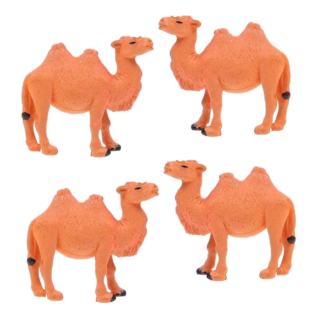Estatuetas WinldMonmo Bactrian Camel pintadas à mão x4