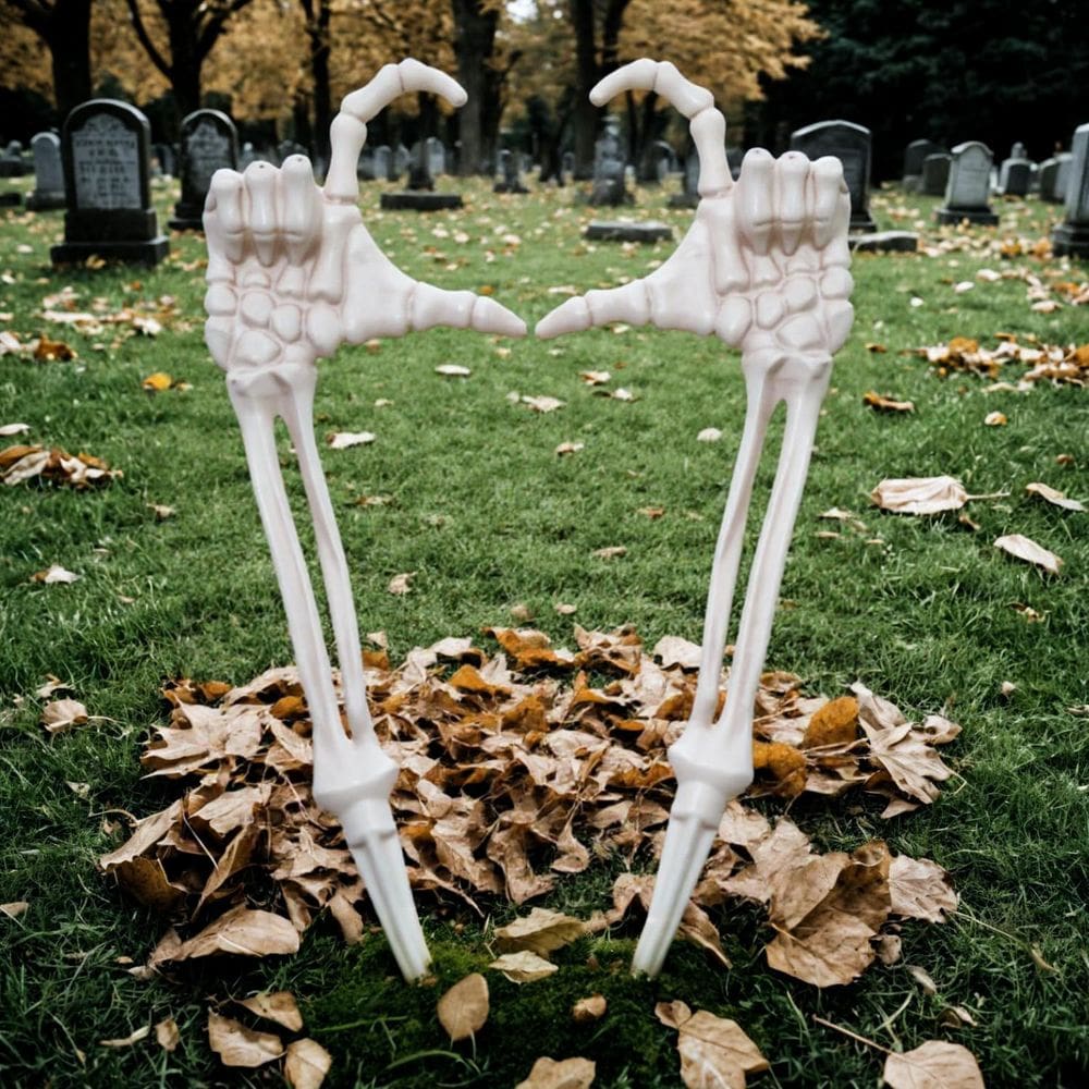 Estacas de esqueleto de Halloween, decorações, temporadas, pose de amor