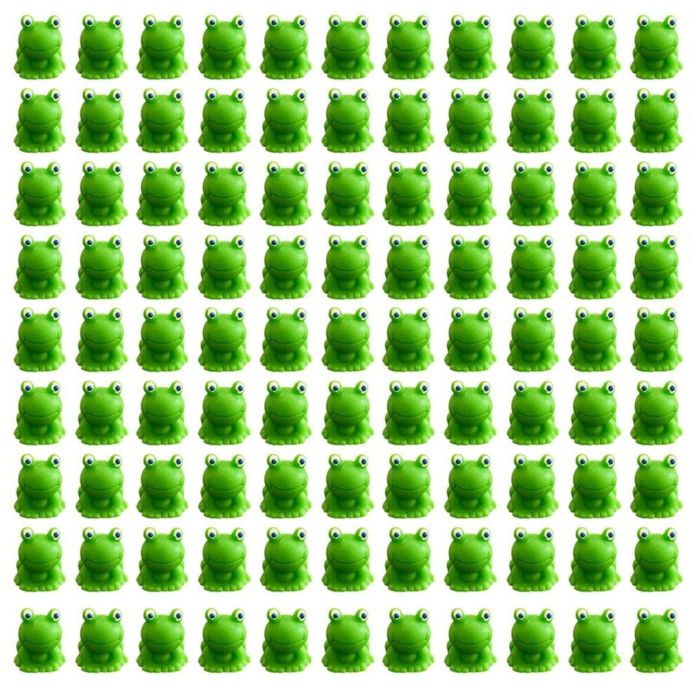 Mini estatuetas de resina Frogs Mejixiwell, 100 unidades para decoração de jardim