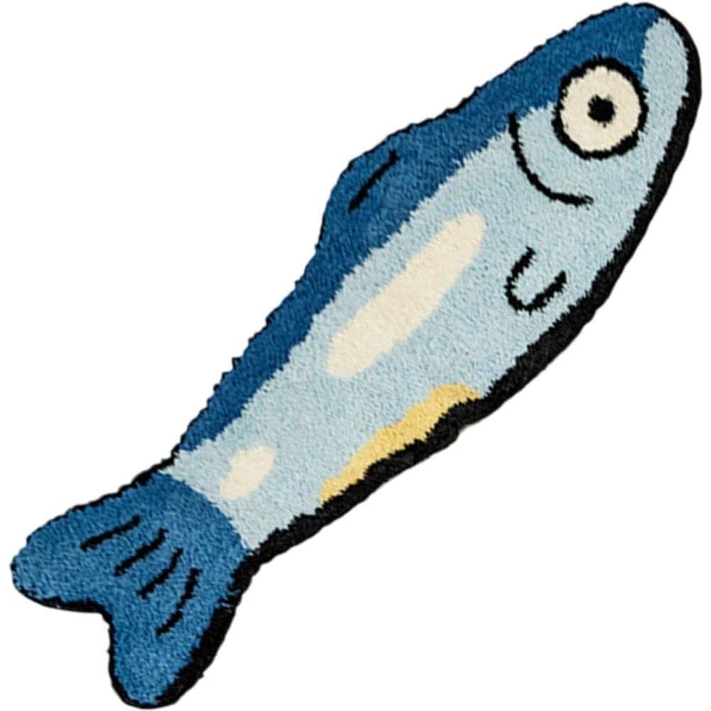 Tapete de banho pp supm Cute Fish, antiderrapante, absorvente, 40x120cm