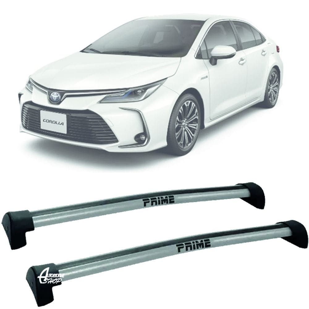Rack Teto Aluminio Prime Toyota Corolla 20 a 25 Prata PR090