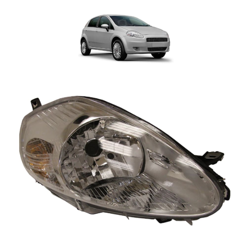 Farol Punto 2008 2009 2010 2011 2012 Cromado Direito Passageiro