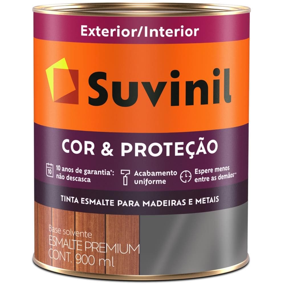 Tinta Esmalte Sintético Cor e Proteção Fosco para Madeira e Metal 900ml Verde Escolar - 53404004 - SUVINIL