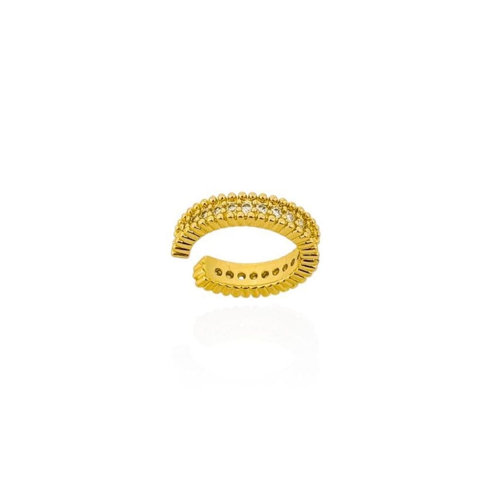 Piercing Feminino Folheado a Ouro 18k Com Microzircônias Dourado