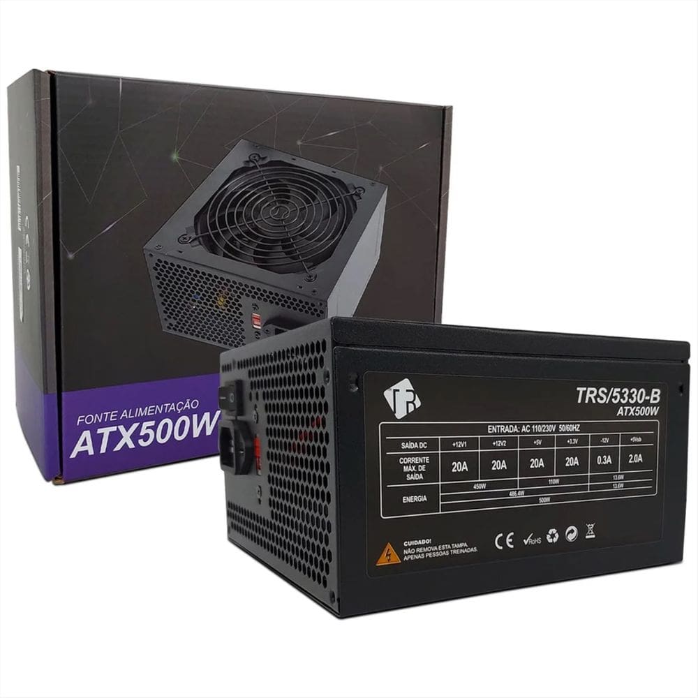 Fonte 500W Tronos TRS/5330-B - ATX - Preto - Bivolt