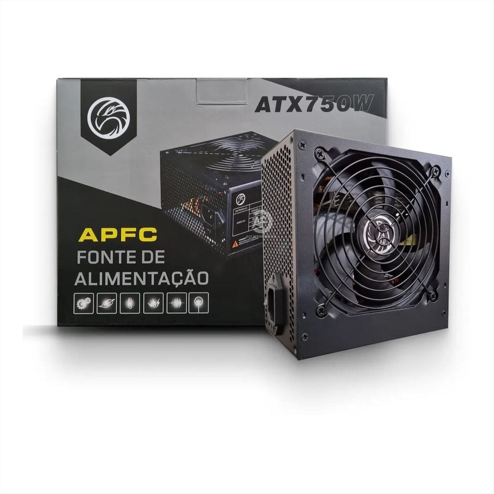 Fonte 750W Brazil PC BPC/750PFCA - ATX - PFC Ativo - Bivolt Automático